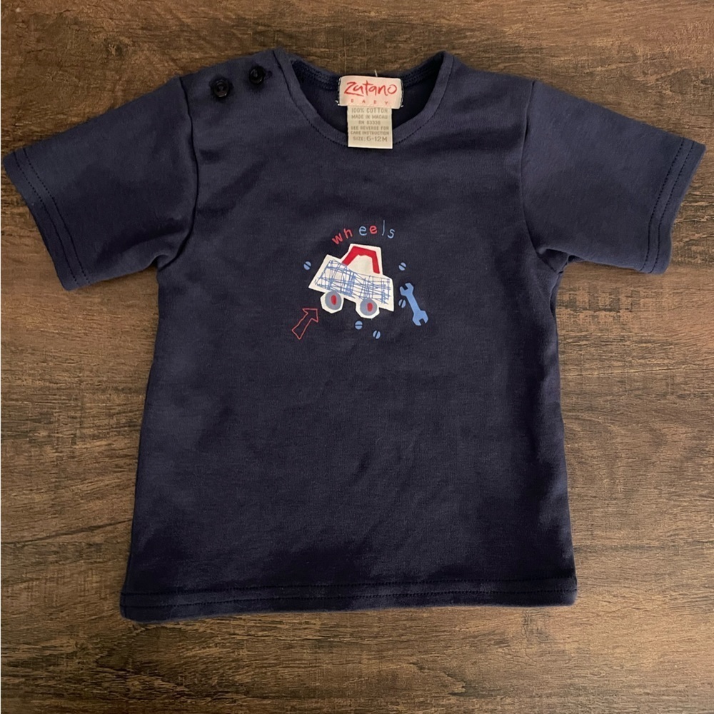 ZUTANO BABY - blue car shirt
